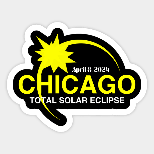 Chicago Total Solar Eclipes 2024 Sticker by sfcubed